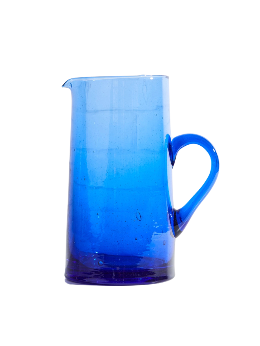 Blue Moroccan Cone Pitcher