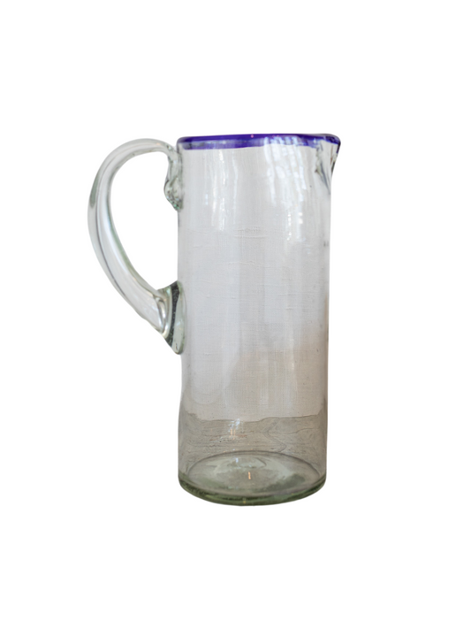 Blue Rim Pitcher