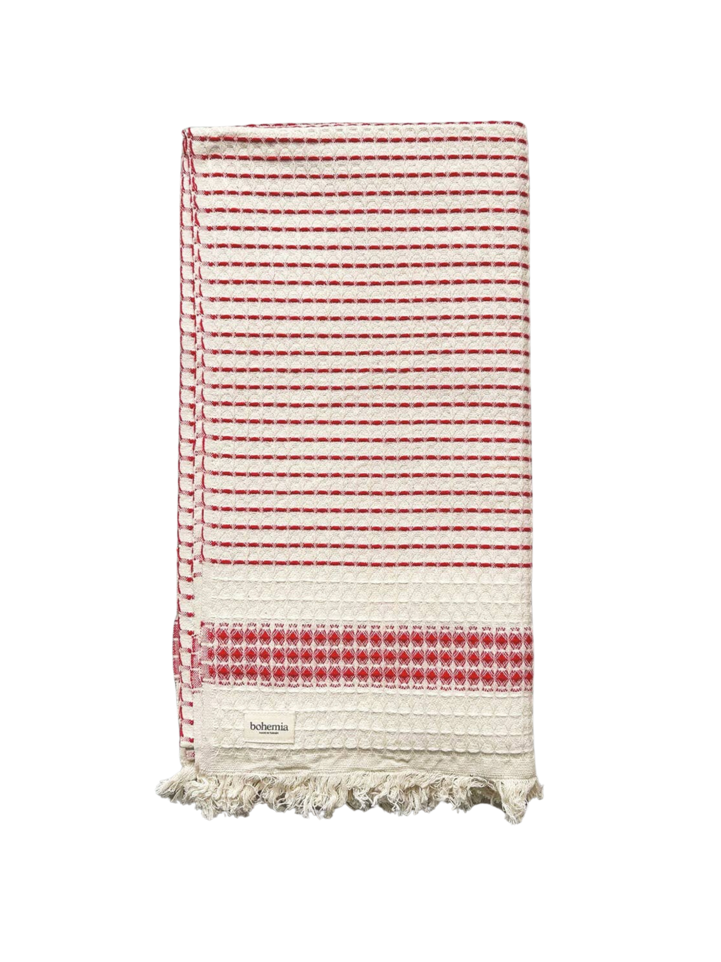 Milos Check Hammam Towel, Red
