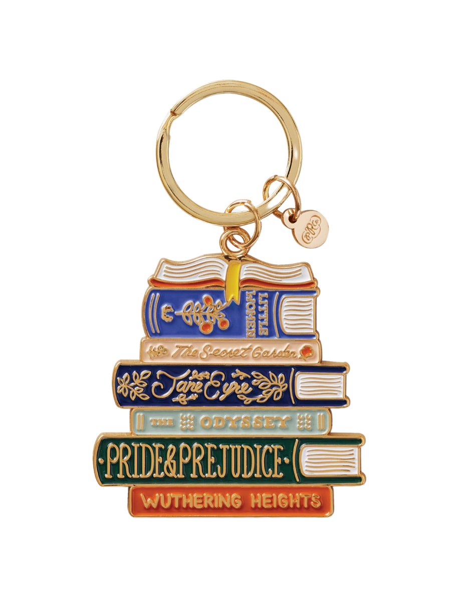 Book Club Enamel Keychain