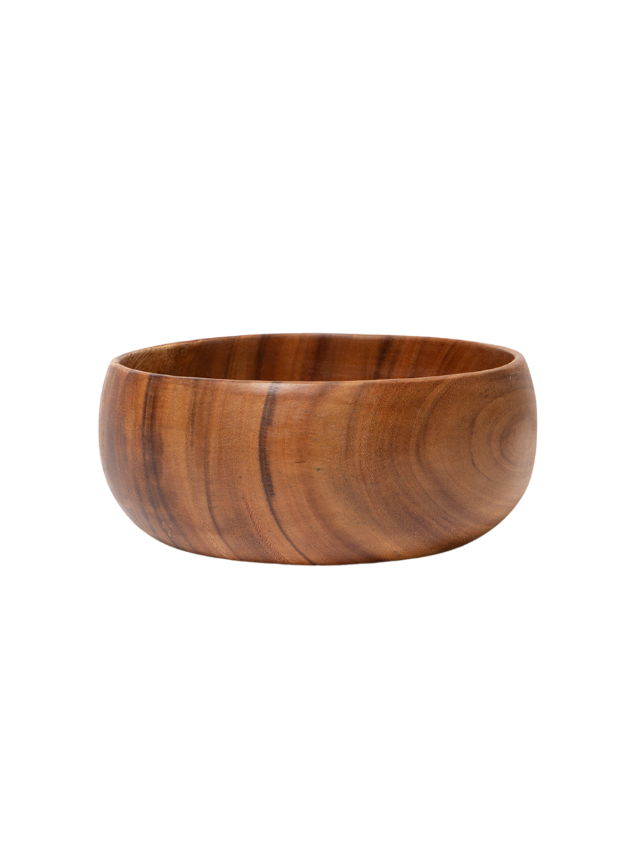 Acacia Wood Calabash Bowl