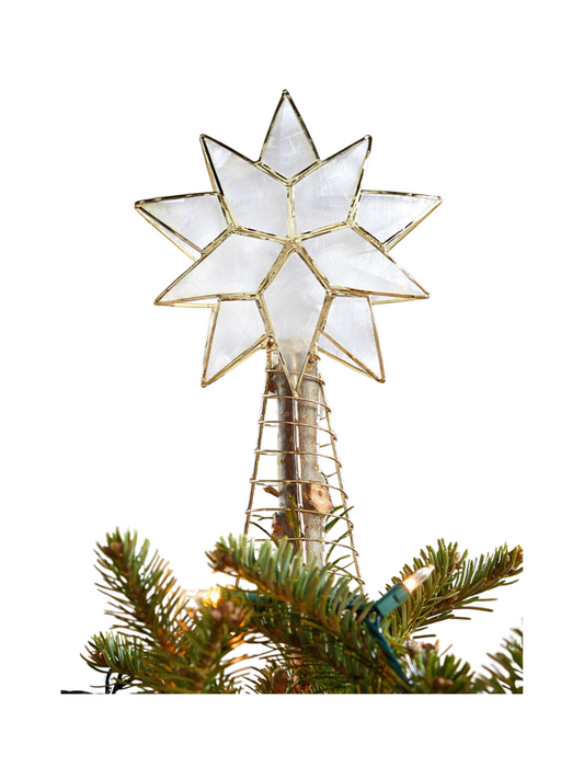 Capiz Star Christmas Tree Topper