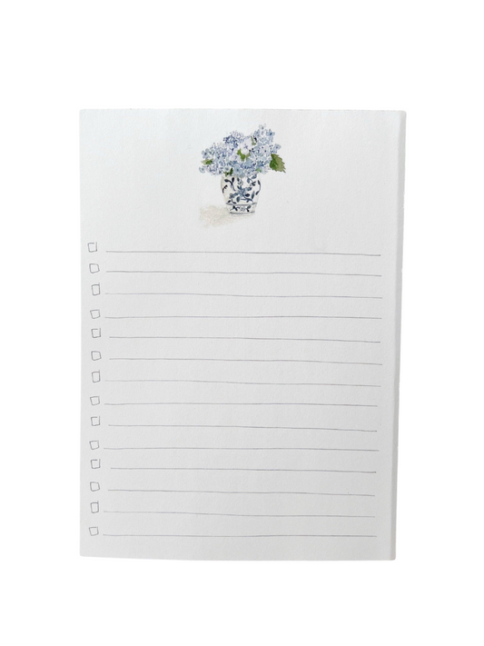 Hydrangea Bouquet Checklist Notepad