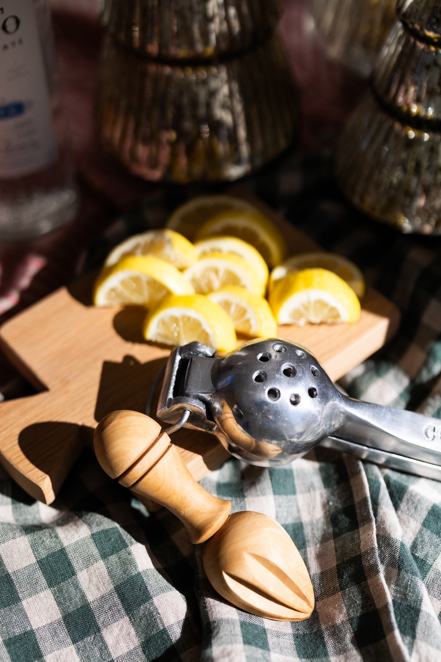 Forest Green Gingham European Linen Tea Towel