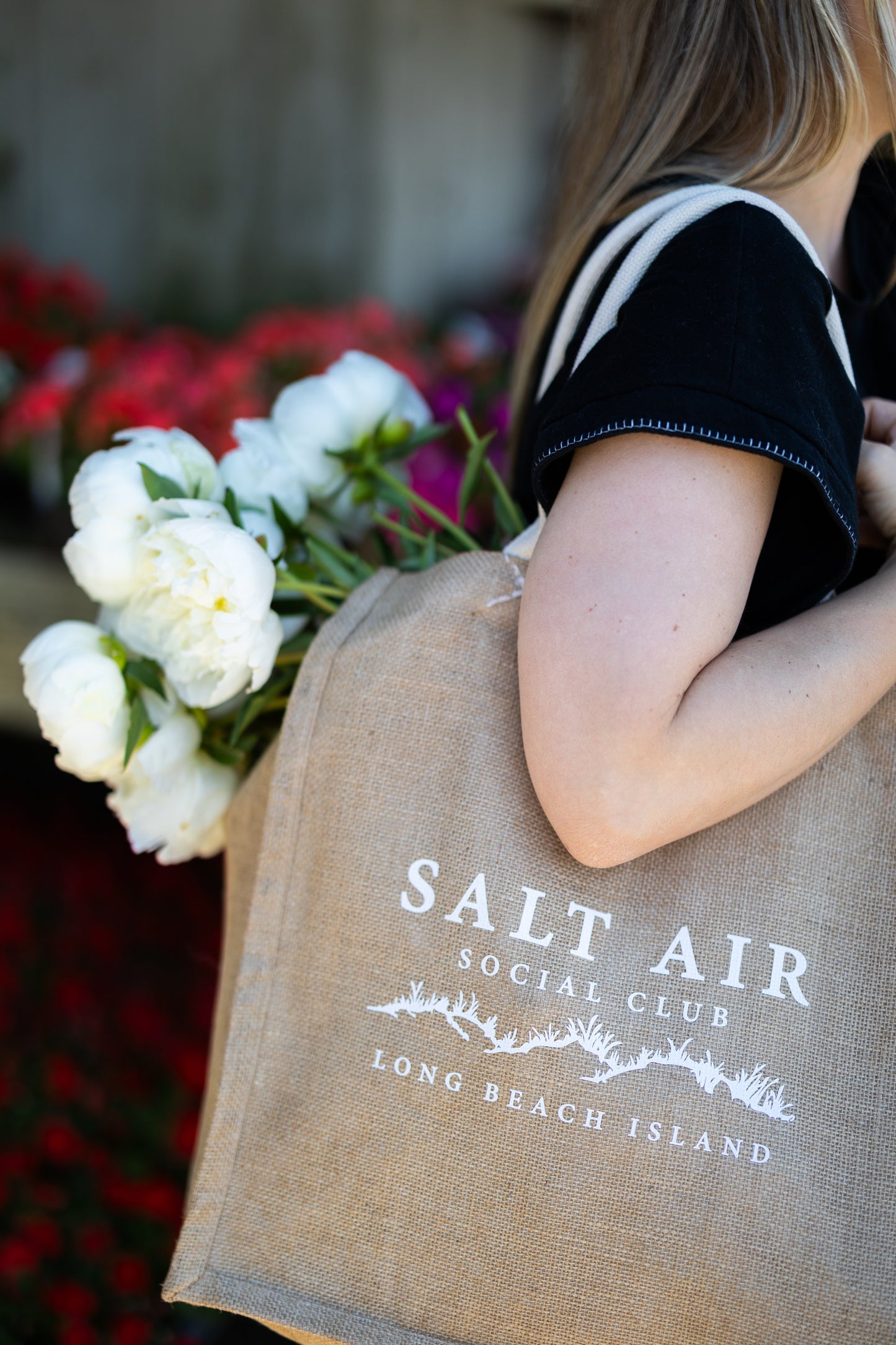 Salt Air Social Club Jute Market Bag