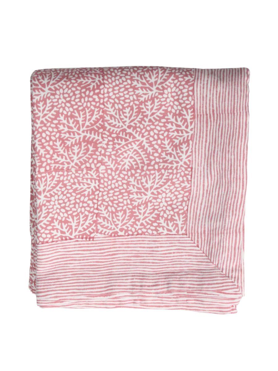 Tablecloth (62" x 106") Floral Coral