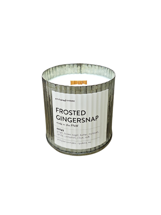 Frosted Gingersnap Wood Wick Candle