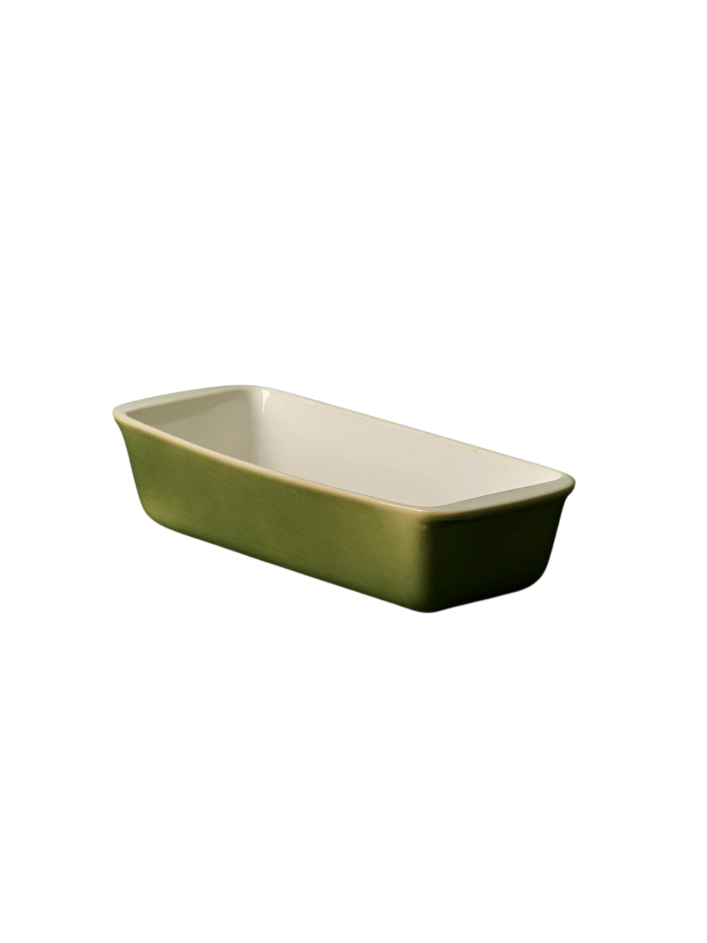 Stoneware Cake & Bread Pan, Sage Green