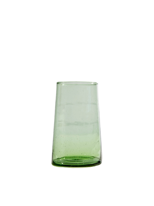 Green Moroccan Cone Glass