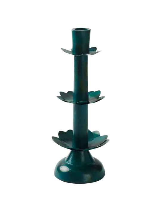 Green Lily Tapered Candleholders Tall