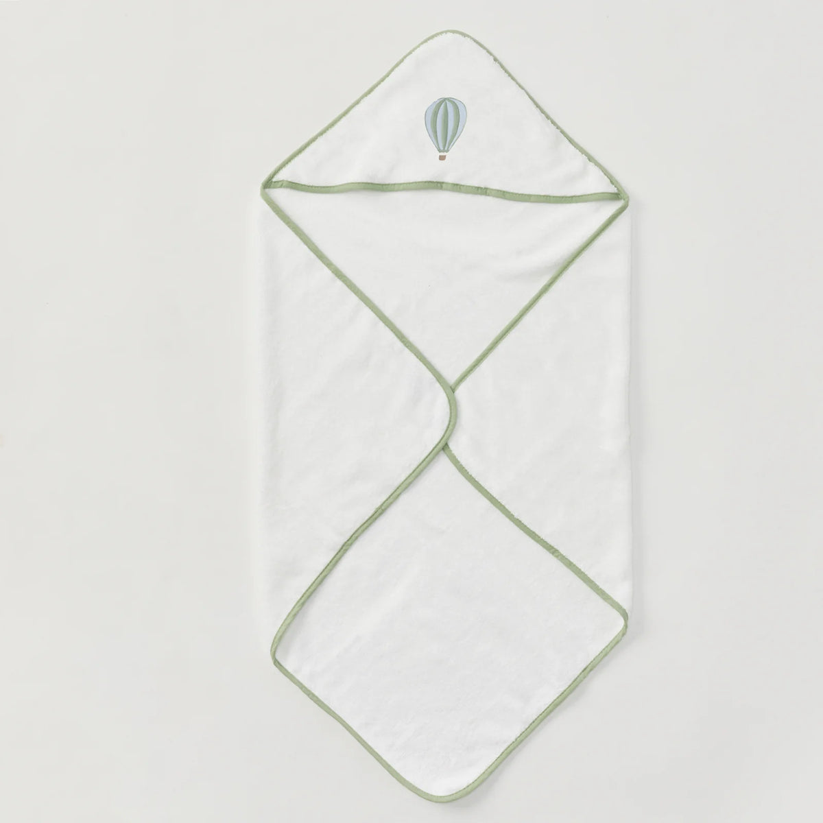 Baby Hooded Towel Hot Air Balloon Matcha