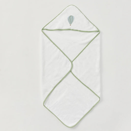 Baby Hooded Towel Hot Air Balloon Matcha