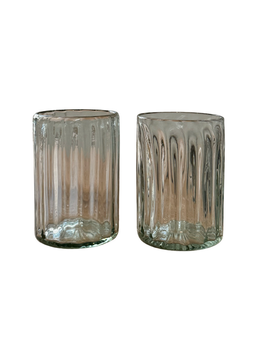 Handblown Fluted Tumbler: Medium