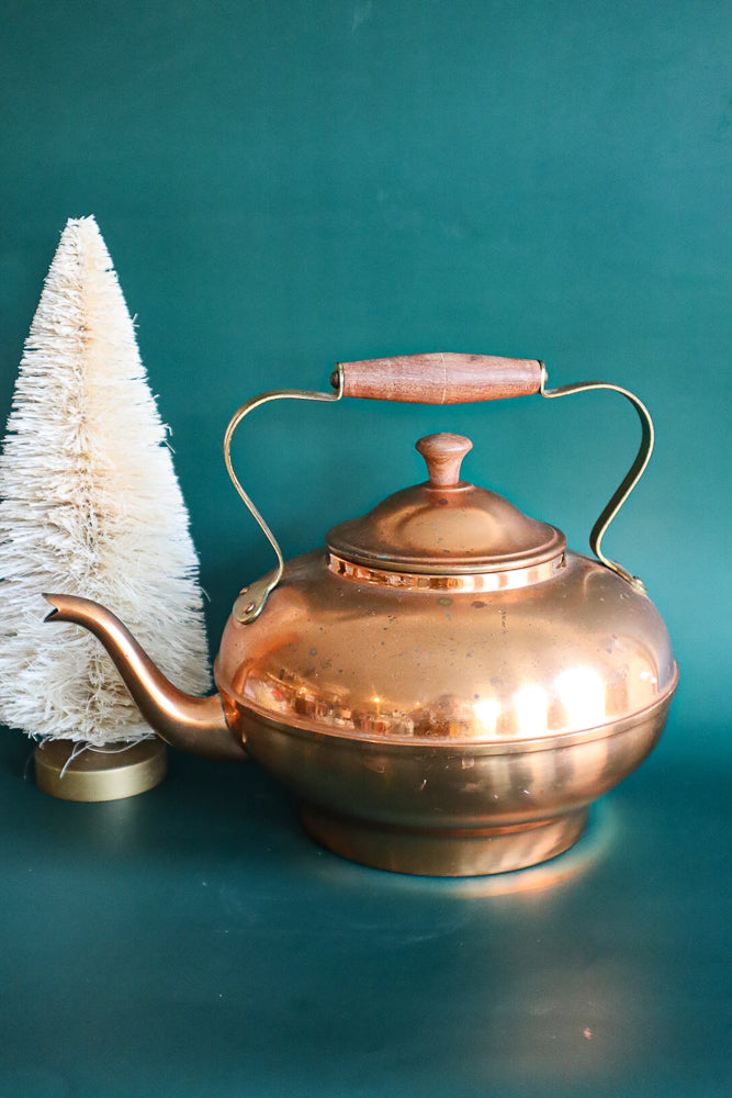 Vintage Copper Tea Kettle