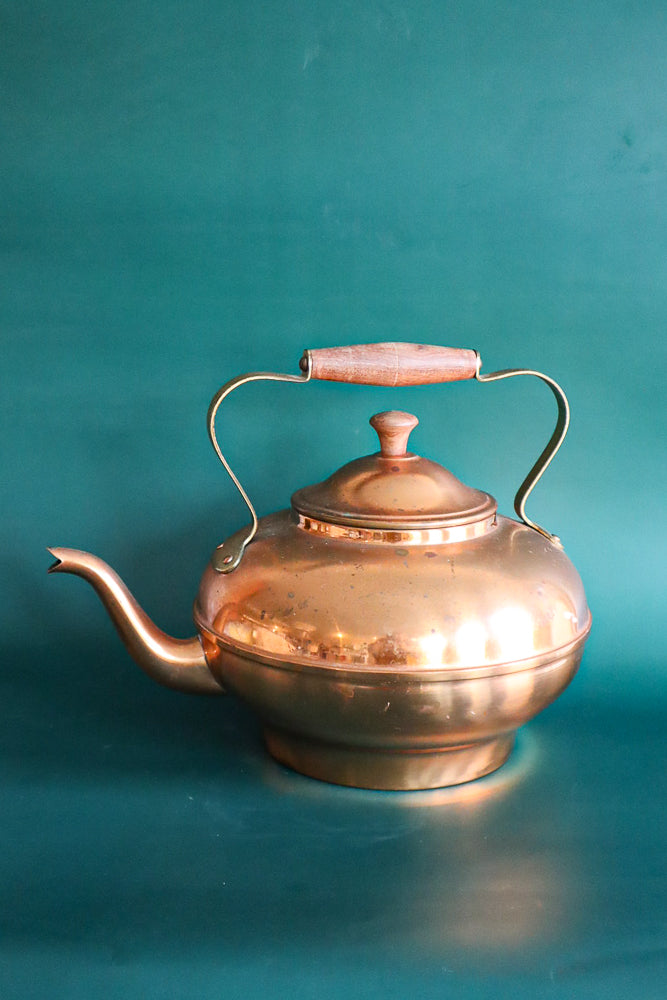 Vintage Copper Tea Kettle