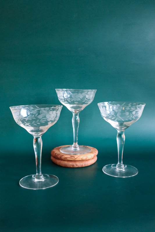 (Set of 2 and 3) Vintage Tall Coupes