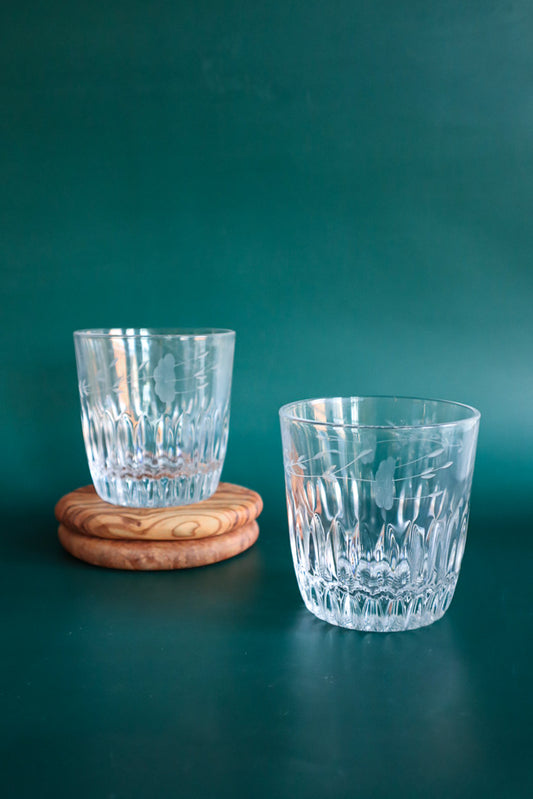 (Set of 2 and 3) Vintage Old Fashion Glasses