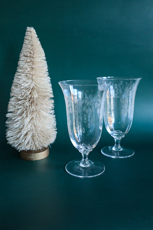 (Set of 2) Vintage Bell Shaped Glasses