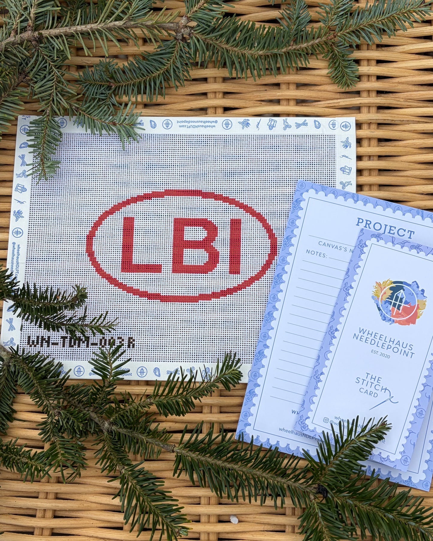 LBI Bumper Sticker Needlepoint Kit, Red