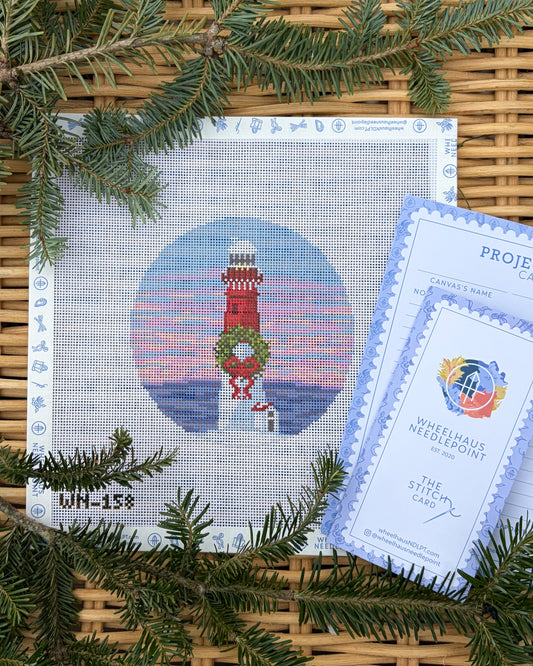 Old Barney Holiday Round Needlepoint Kit