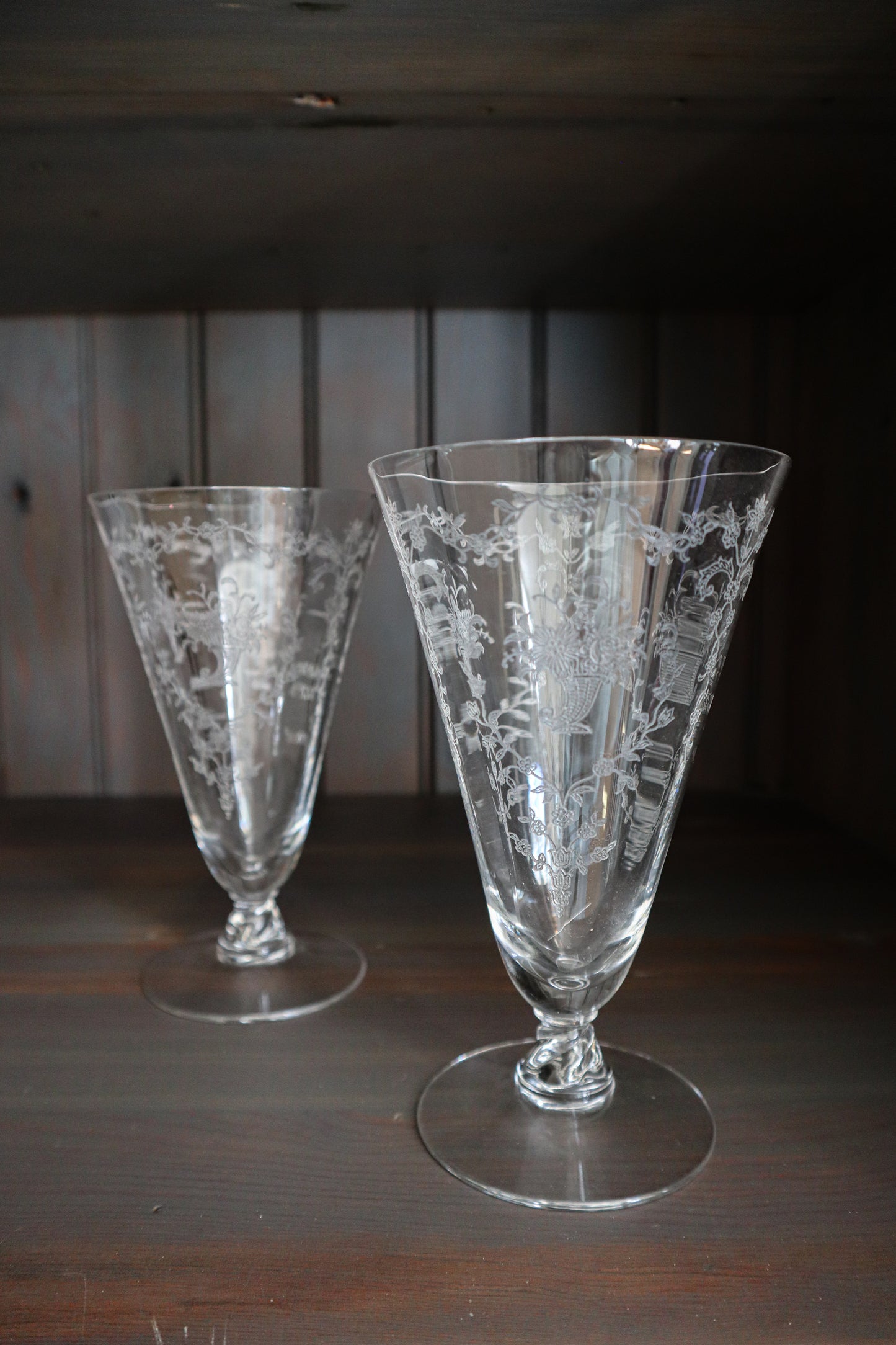 (Set of 2) Vintage 1940s Iced Tea Glasses