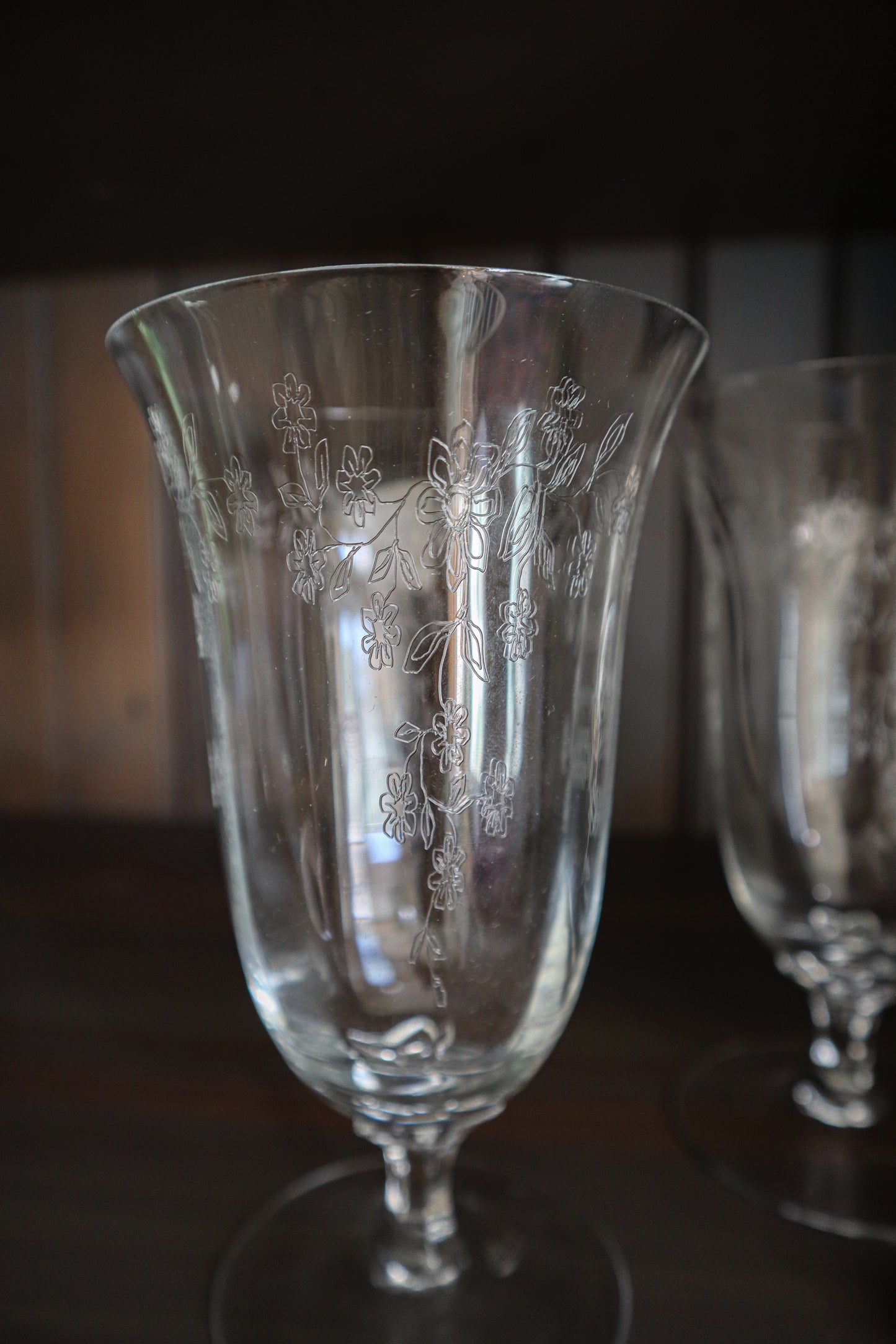 (Set of 2) Vintage Bell Shaped Glasses