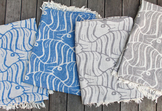 Grey Oceans Towel
