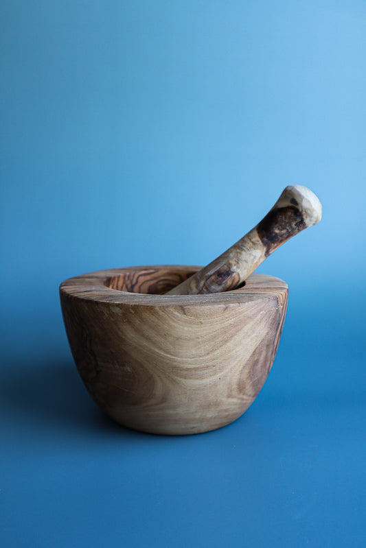 Olive Wood Mortar & Pestle