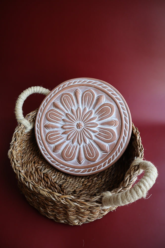 Flower Bread Warmer & Wicker Basket