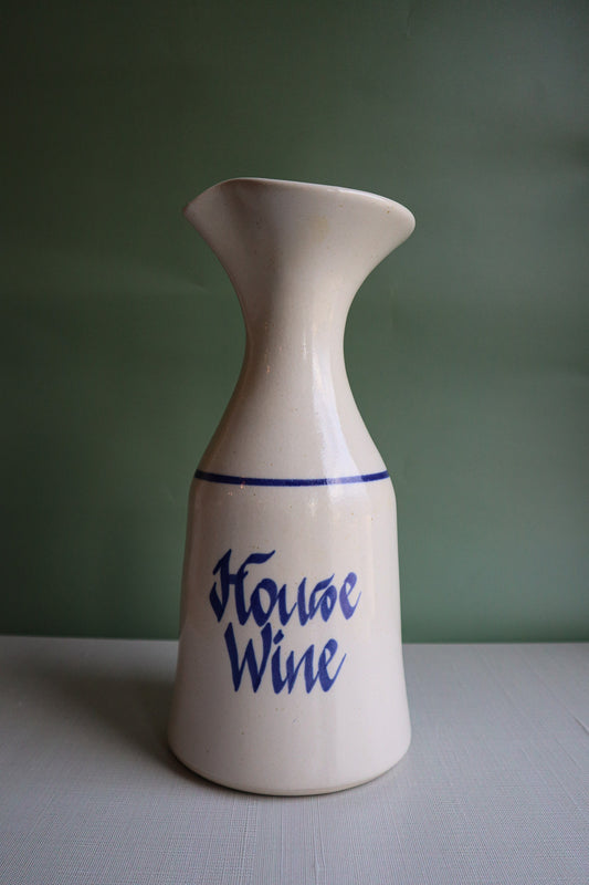 Vintage Ceramic House Wine Carafe