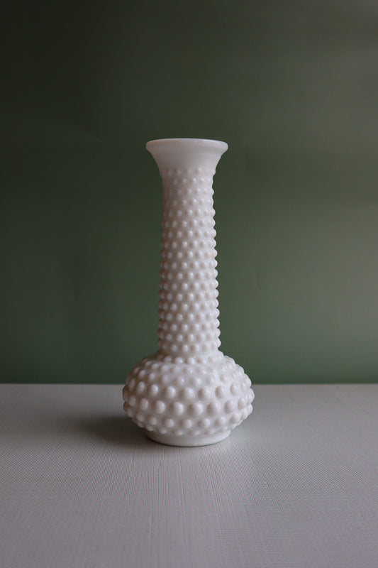 Vintage Milk Glass Petal Vase
