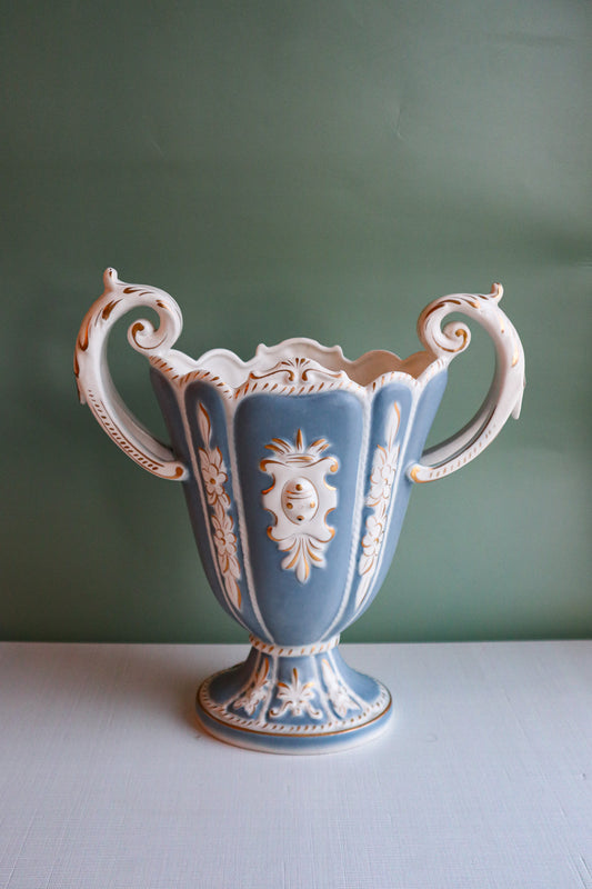 Vintage Blue Armed Vase