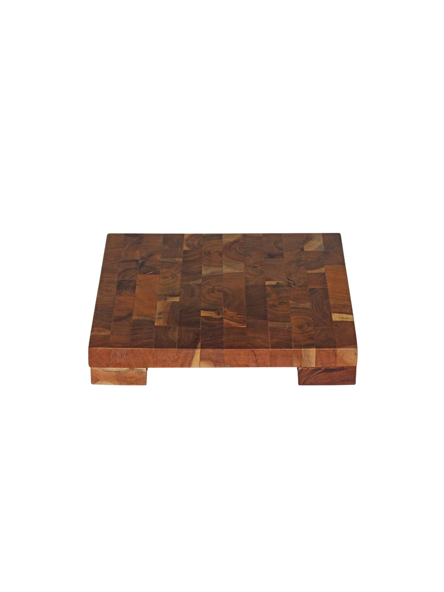 End-Grain Wood Cake Stand