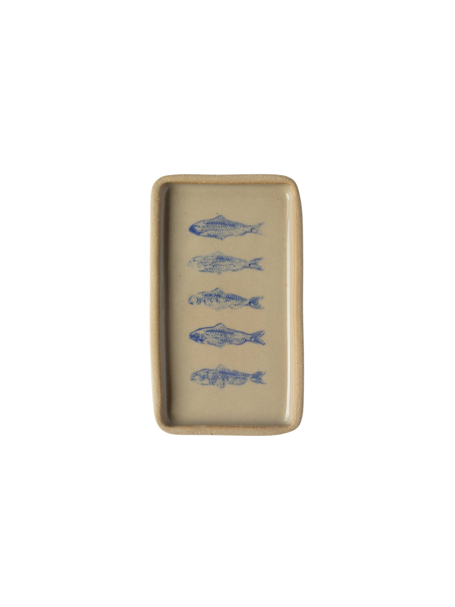 Blue Sardine Handmade Ceramic Tray