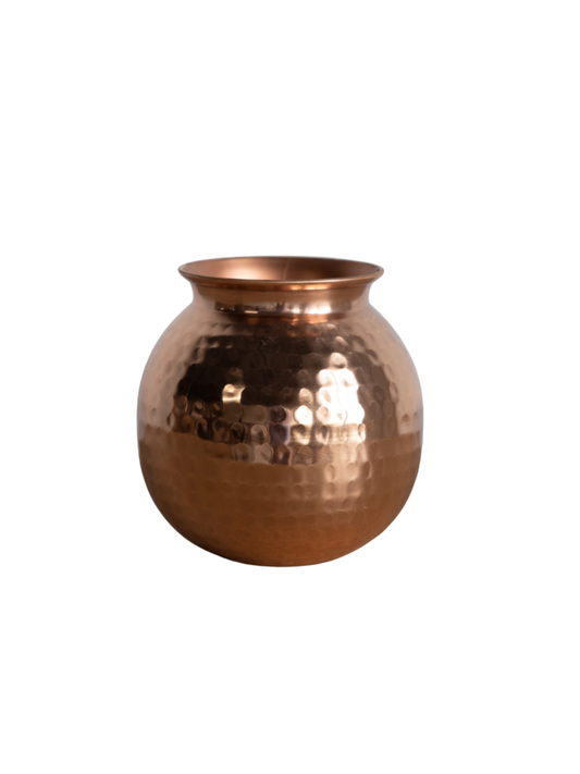 Copper Hammered Flower Vase Pot