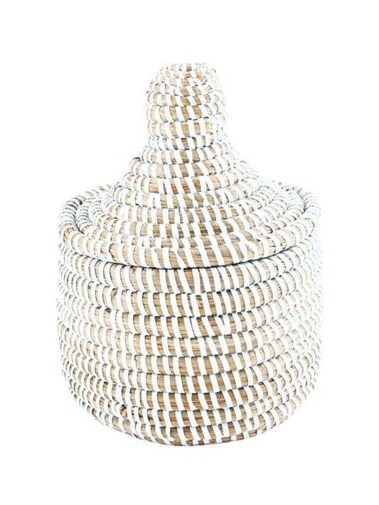 Miniature White Warming Basket