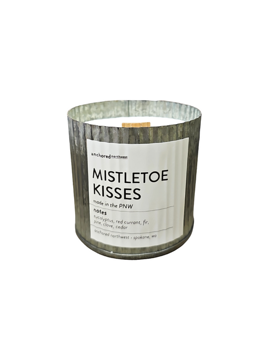 Mistletoe Kisses Wood Wick Candle