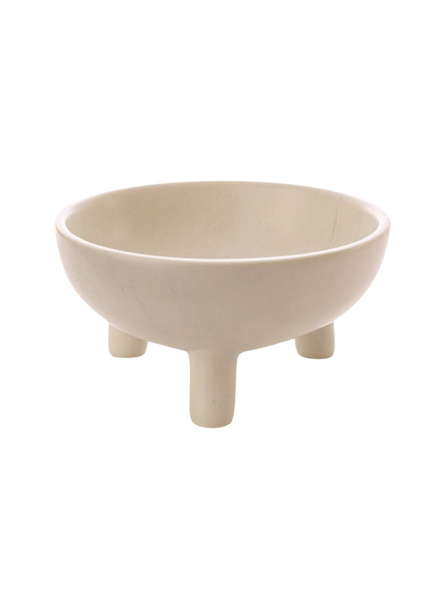 Natural Soapstone Footed Bowl
