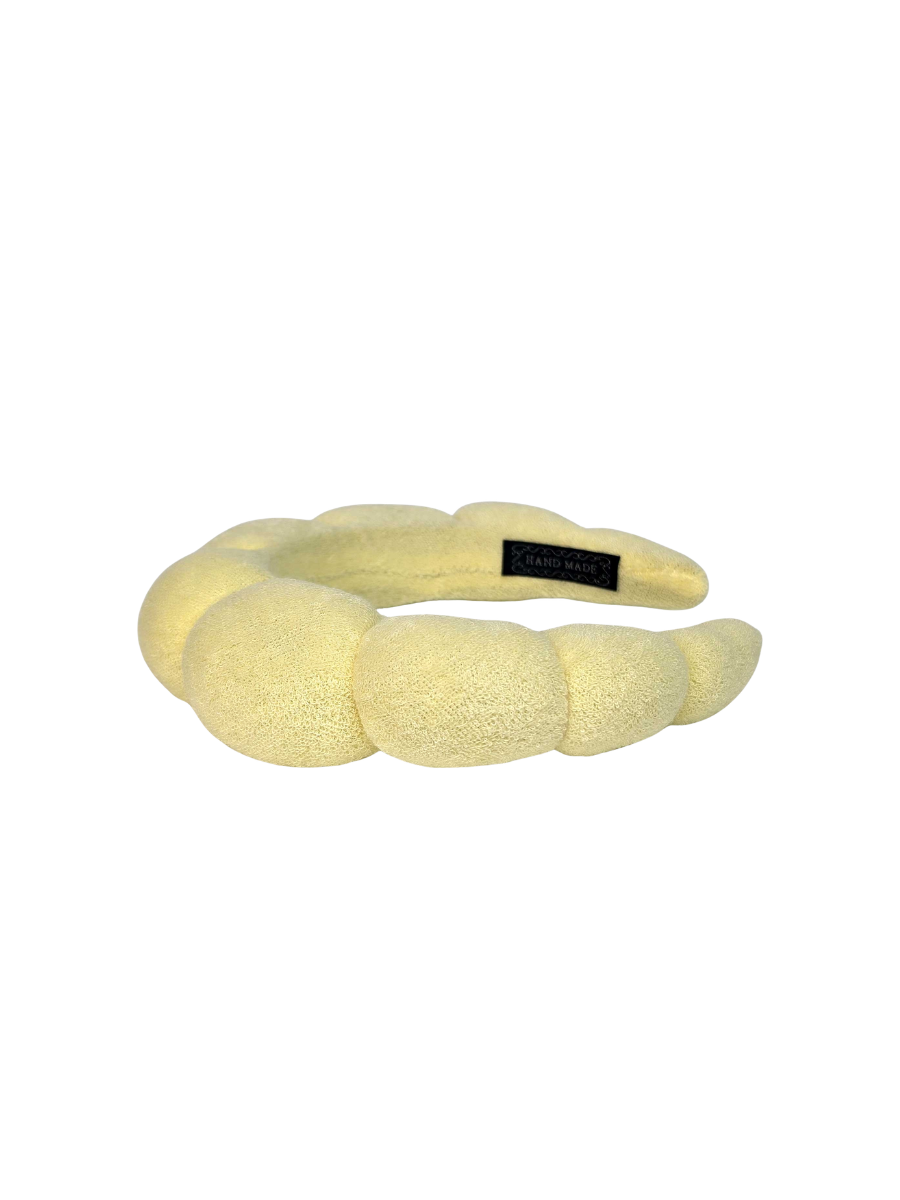 Yellow Serene Oasis Terry Cloth Bubble Spa Headband