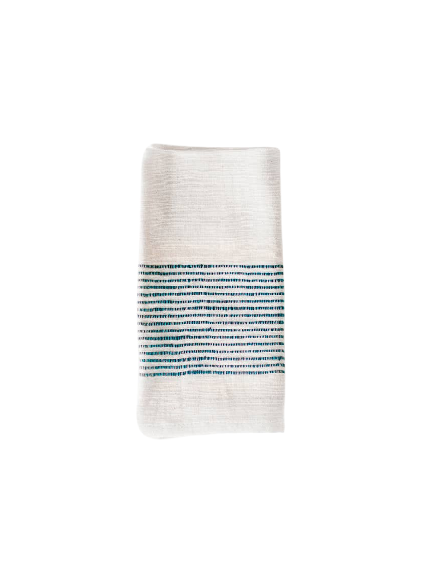 Riviera Cotton Napkin: Natural with Navy