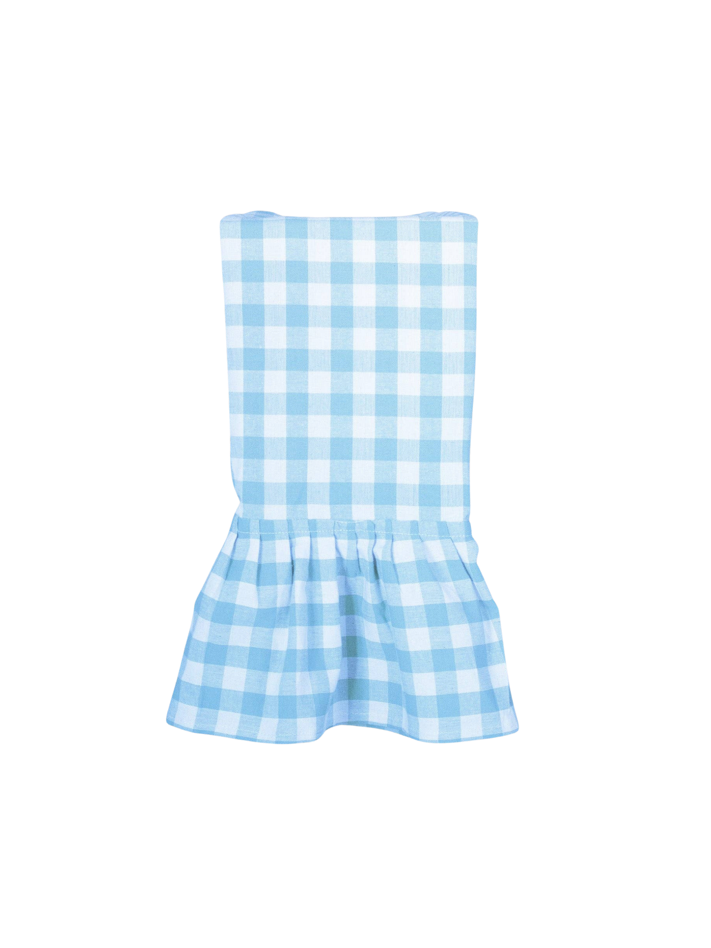 Blue Ruffled Gingham Dish Towel