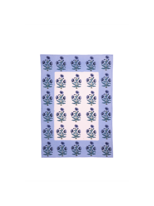 Blue Fleurs Blockprint Dish Towel