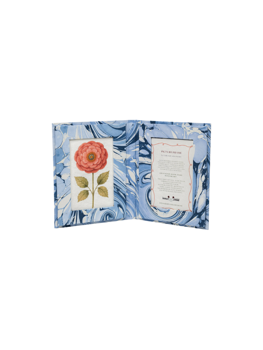 4x6 Hand-Marbled Folding Picture Frame