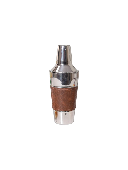 Leather Stainless Steel Cocktail Shaker