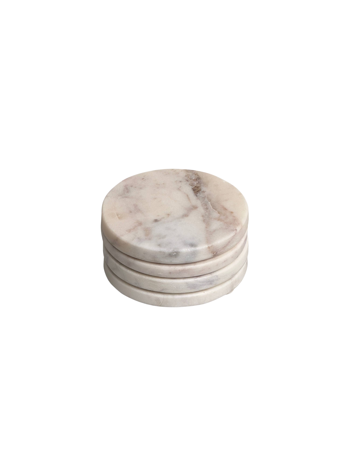 White Marble Round Coaster