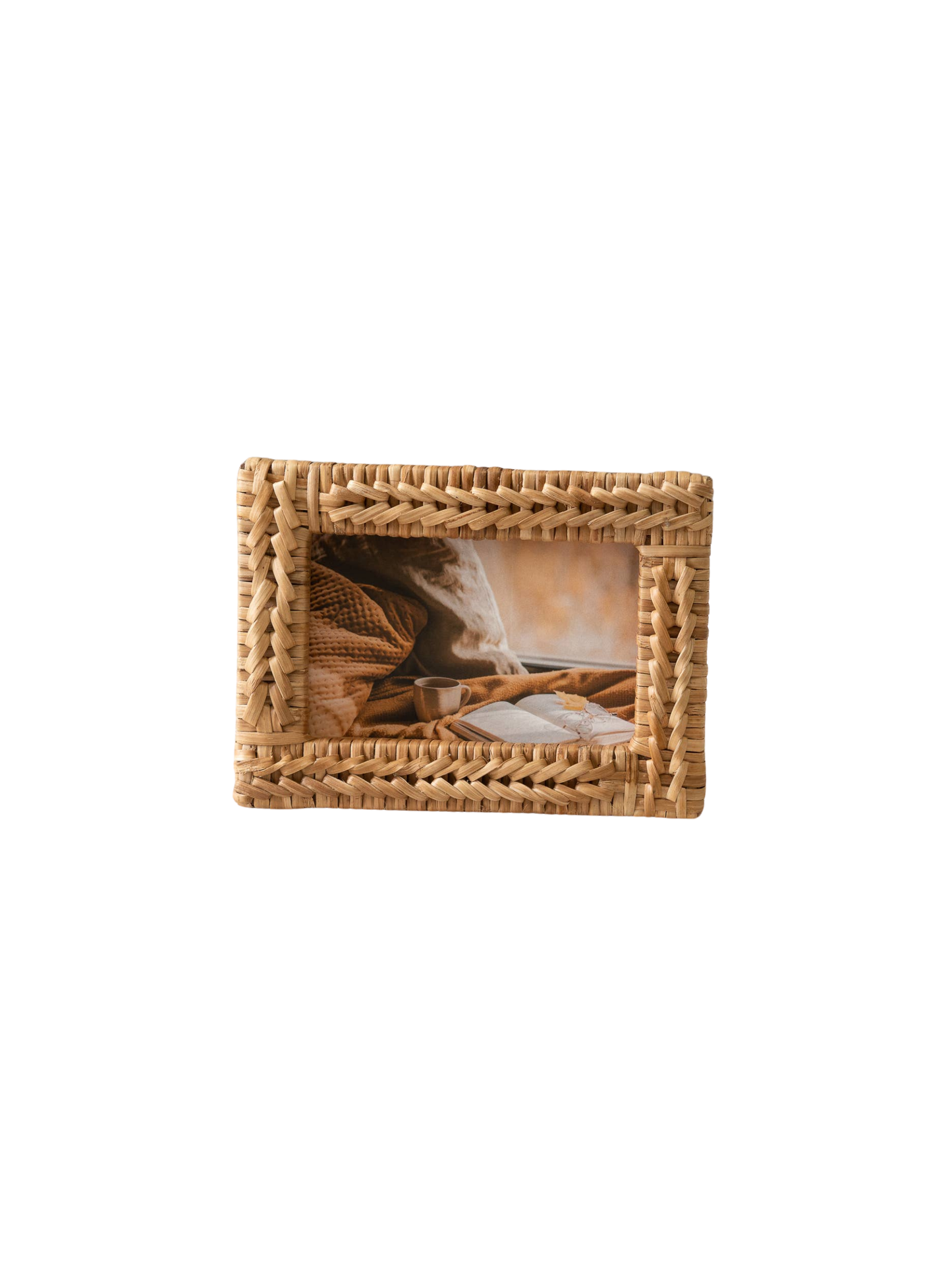 4"x 6" Modern Rattan Photo Frame