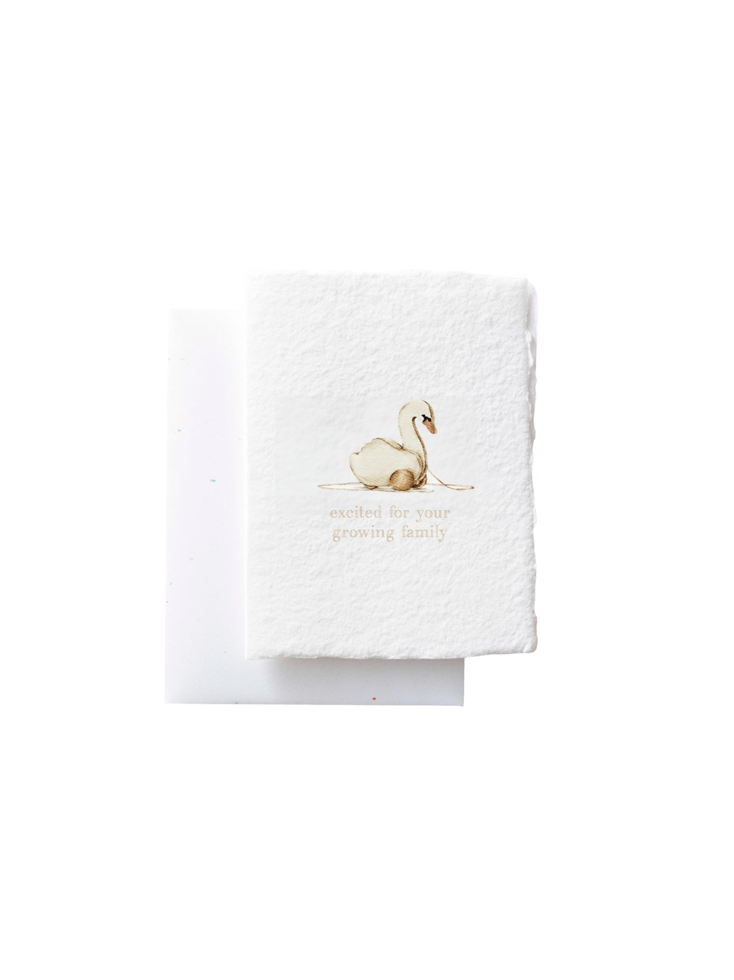 Excited for Your Growing Family | Swan Baby Greeting Card