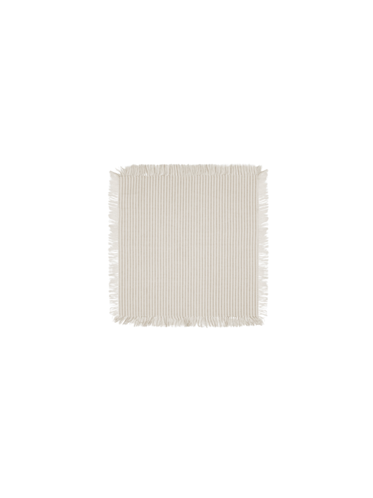 Manor Stripe, Taupe Napkins - Set of 4