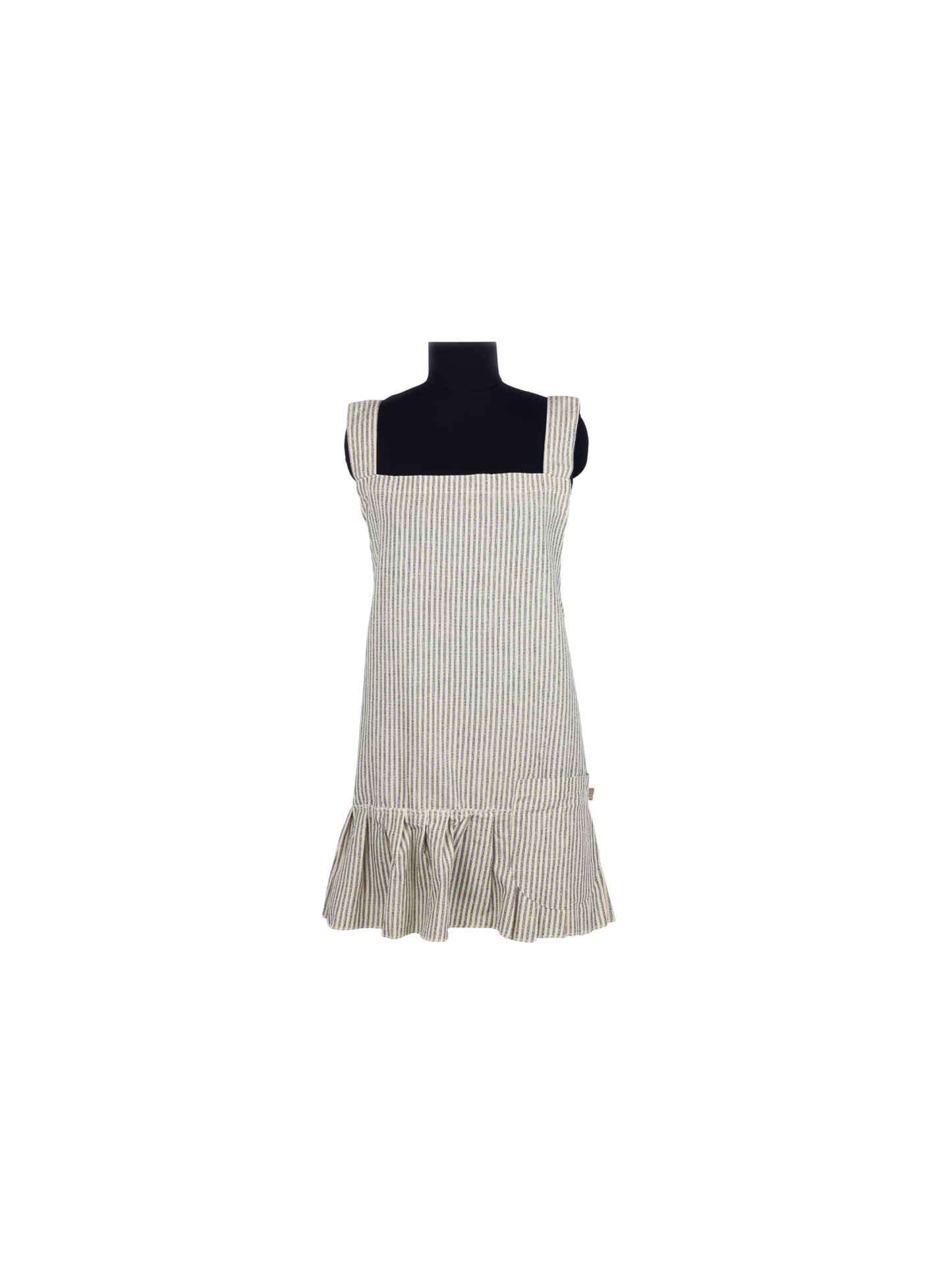 Manor Stripe Pinafore Apron - Navy
