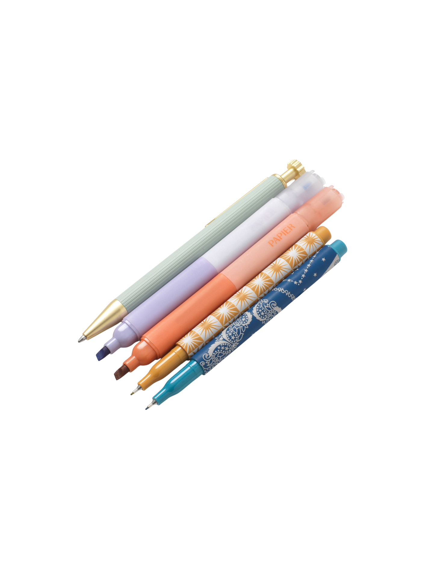 Solstice Mixed Pen & Highlighter - Set of 5